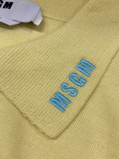 MSGM（エムエスジーエム）MSGM (エムエスジーエム) ニットポロシャツ イエロー サイズ:Mの古着・服飾アイテム