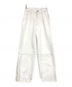 YENNイエン）の古着「ハイライズタックワイドデニム」｜ホワイト