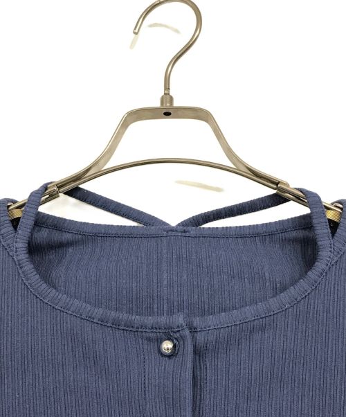 Adam et Rope（アダム エ ロペ）Adam et Rope (アダムエロペ) カットソーカーディガン ネイビー サイズ:Fの古着・服飾アイテム