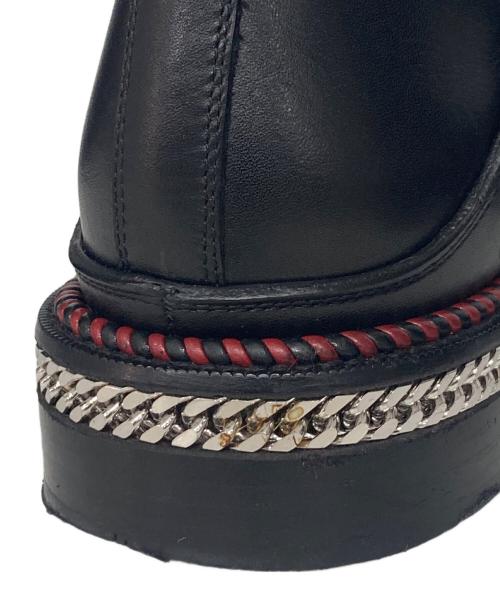 Christian Louboutin（クリスチャン・ルブタン）Christian Louboutin (クリスチャン・ルブタン) CHELSEA CHAIN FLAT CALF BROSSE ブラック サイズ:36の古着・服飾アイテム