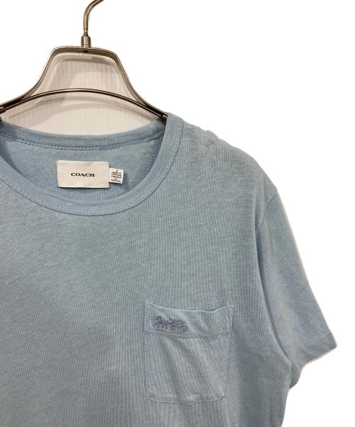COACH（コーチ）COACH (コーチ) ポケットTシャツ ブルー サイズ:Sの古着・服飾アイテム