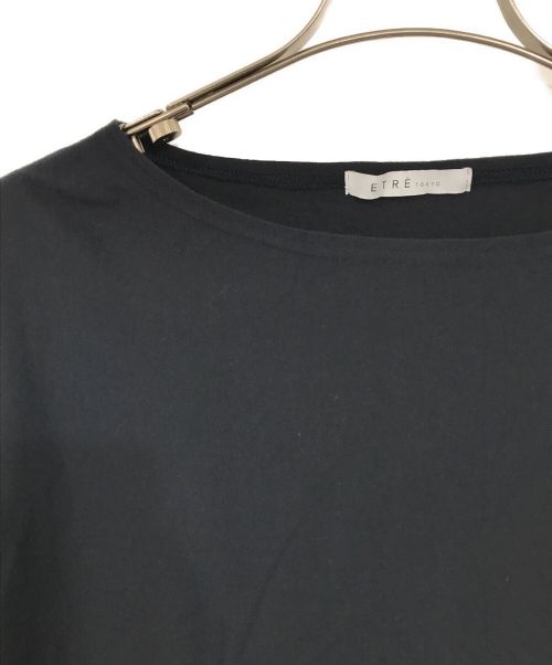 ETRE TOKYO（エトレトウキョウ）ETRE TOKYO (エトレトウキョウ) スクエアカットトップス ネイビー サイズ:SIZE　Fの古着・服飾アイテム