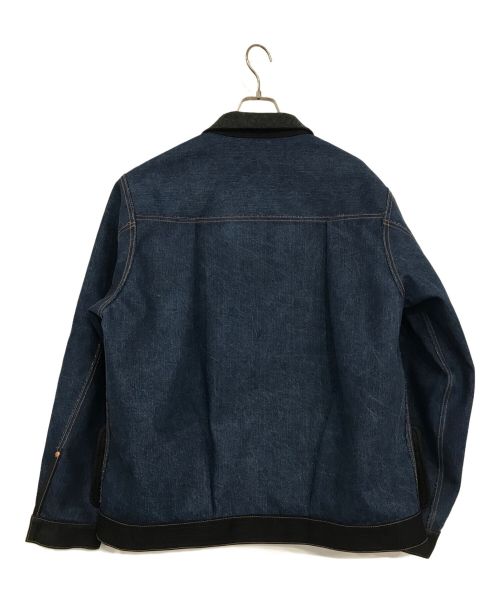sacai（サカイ）sacai (サカイ) Chalk Stripe Bonding Jacket/チョークストライプジャケット ネイビー サイズ:3の古着・服飾アイテム