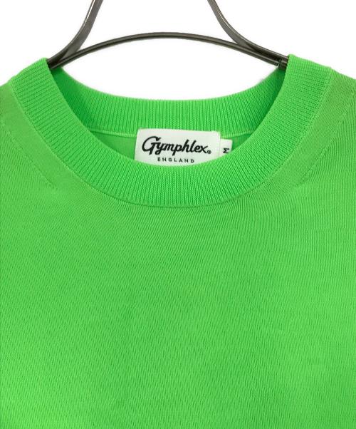 Gymphlex（ジムフレックス）Gymphlex (ジムフレックス) クルーネック半袖プルオーバーニット グリーン サイズ:Mの古着・服飾アイテム