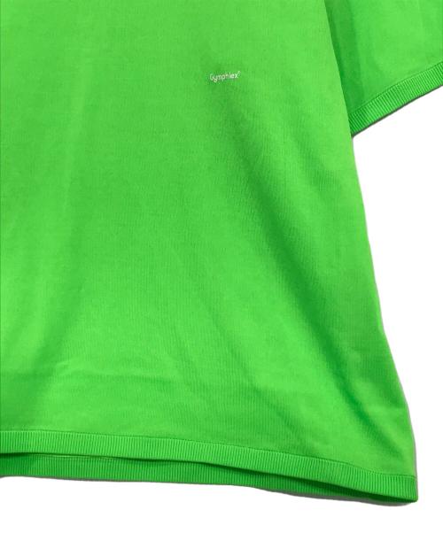 Gymphlex（ジムフレックス）Gymphlex (ジムフレックス) クルーネック半袖プルオーバーニット グリーン サイズ:Mの古着・服飾アイテム