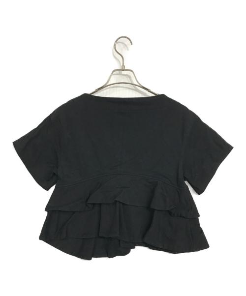 DRAWER（ドゥロワー）DRAWER (ドゥロワー) ペプラムカットソー ブラック サイズ:1の古着・服飾アイテム