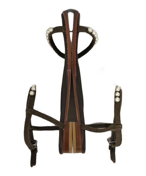 TSURU by MARIKO OIKAWA（ツルバイマリコオイカワ）TSURU by MARIKO OIKAWA (ツルバイマリコオイカワ) パール装飾ストラップサンダル ブラウン サイズ:38の古着・服飾アイテム