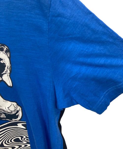 DIESEL（ディーゼル）DIESEL (ディーゼル) 半袖カットソー ブルー×ブラック サイズ:Mの古着・服飾アイテム