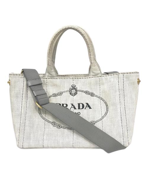 PRADA（プラダ）PRADA (プラダ) 2WAYバッグ アイボリーの古着・服飾アイテム