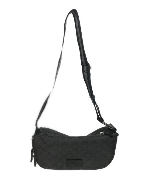 GUCCI（グッチ）GUCCI (グッチ) GG柄ウエストバッグ ブラックの古着・服飾アイテム