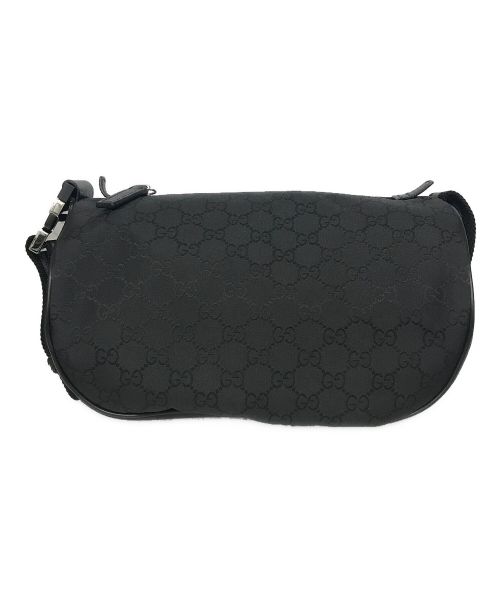 GUCCI（グッチ）GUCCI (グッチ) GG柄ウエストバッグ ブラックの古着・服飾アイテム