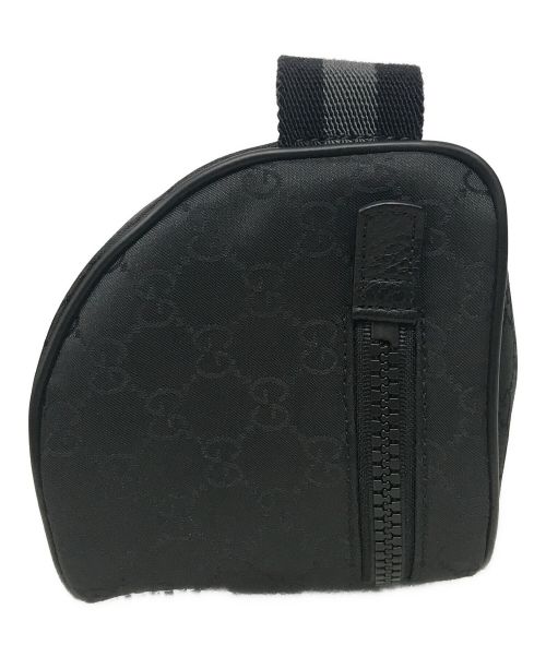 GUCCI（グッチ）GUCCI (グッチ) GG柄ウエストバッグ ブラックの古着・服飾アイテム