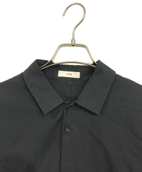 ATON（エイトン）ATON (エイトン) スビンブロード オーバーサイズ シャツ ネイビー サイズ:2の古着・服飾アイテム