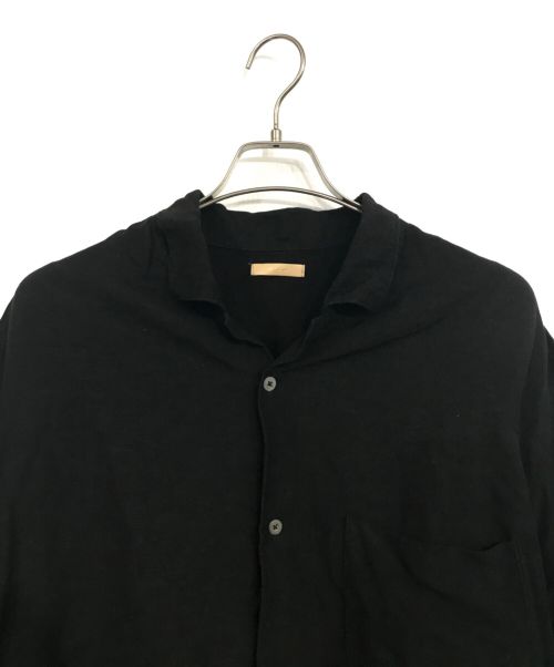 LAMOND（ラモンド）LAMOND (ラモンド) オープンカラーリネンシャツ ブラック サイズ:4の古着・服飾アイテム