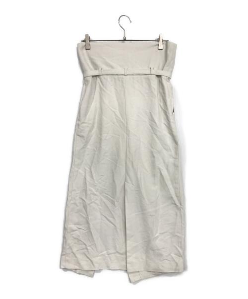 ENFOLD（エンフォルド）ENFOLD (エンフォルド) ベルト付スカート ホワイト サイズ:36の古着・服飾アイテム