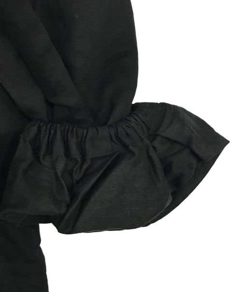 KALNA（カルナ）KALNA (カルナ) ギャザーオフショルダーブラウス ブラックの古着・服飾アイテム