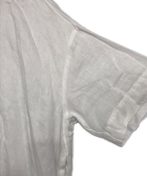 mizuiro-ind（ミズイロインド）mizuiro-ind (ミズイロインド) リネンシャツワンピース ホワイト サイズ:FREEの古着・服飾アイテム