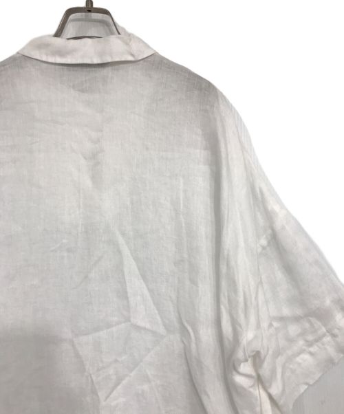 mizuiro-ind（ミズイロインド）mizuiro-ind (ミズイロインド) リネンシャツワンピース ホワイト サイズ:FREEの古着・服飾アイテム