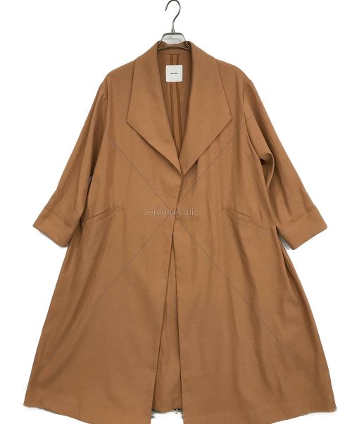 Spick and Span（スピックアンドスパン）Spick and Span (スピックアンドスパン) ビックカラーガウンコート ブラウン サイズ:38の古着・服飾アイテム