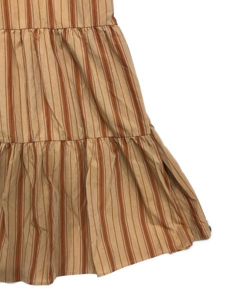 nano・universe（ナノ・ユニバース）nano・universe (ナノ・ユニバース) バックオープンティアードワンピース ブラウン サイズ:M 未使用品の古着・服飾アイテム