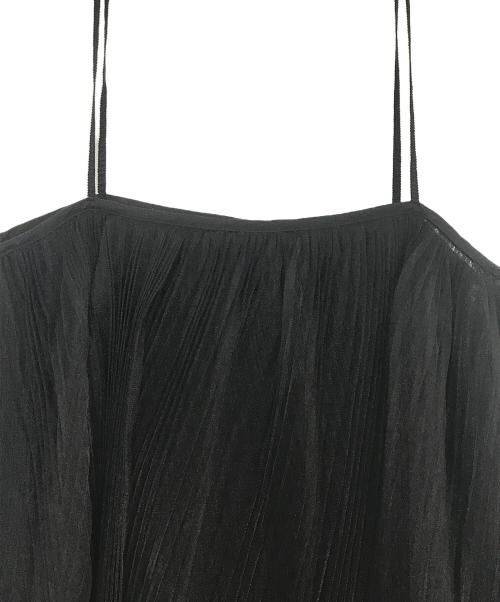 AEWEN MATOPH（イウエン マトフ）AEWEN MATOPH (イウエン マトフ) チュール プリーツ キャミソール ワンピース ブラック サイズ:サイズ表記無しの古着・服飾アイテム