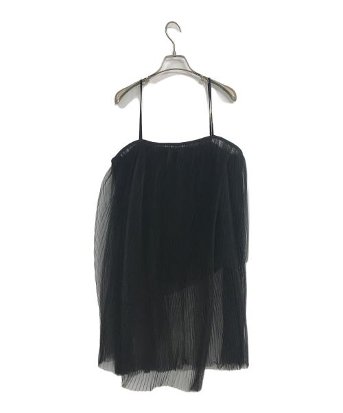 AEWEN MATOPH（イウエン マトフ）AEWEN MATOPH (イウエン マトフ) チュール プリーツ キャミソール ワンピース ブラック サイズ:サイズ表記無しの古着・服飾アイテム