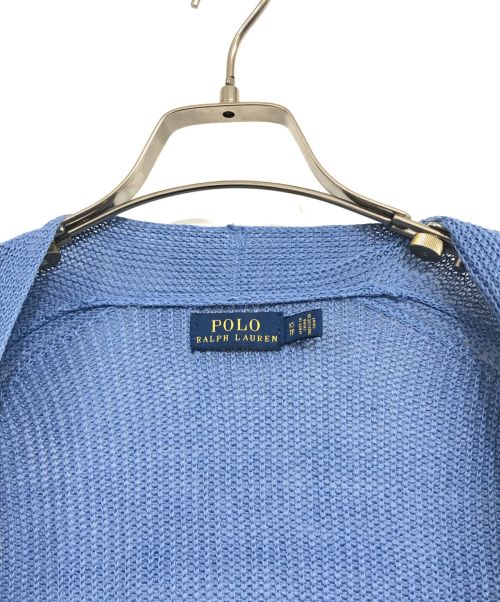 POLO RALPH LAUREN（ポロ・ラルフローレン）POLO RALPH LAUREN (ポロ・ラルフローレン) ローゲージロングカーディガン ブルー サイズ:XSの古着・服飾アイテム