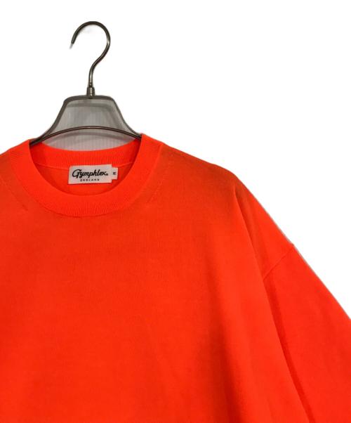 Gymphlex（ジムフレックス）Gymphlex (ジムフレックス) クルーネック半袖プルオーバーニット オレンジ サイズ:Mの古着・服飾アイテム