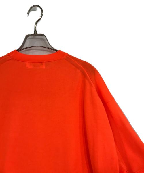 Gymphlex（ジムフレックス）Gymphlex (ジムフレックス) クルーネック半袖プルオーバーニット オレンジ サイズ:Mの古着・服飾アイテム