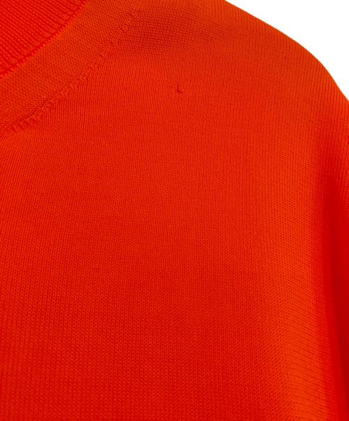 Gymphlex（ジムフレックス）Gymphlex (ジムフレックス) クルーネック半袖プルオーバーニット オレンジ サイズ:Mの古着・服飾アイテム