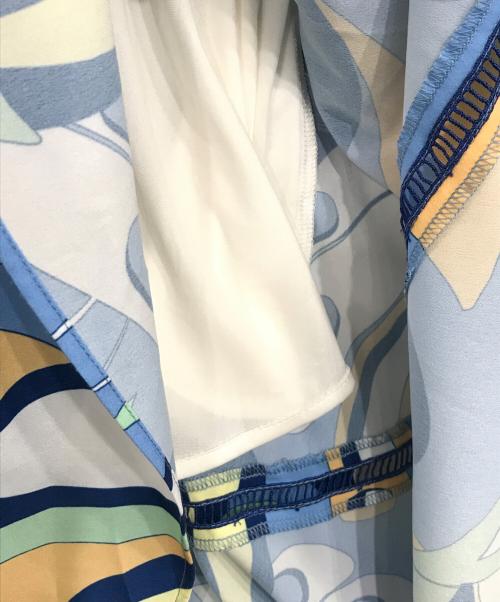 GRACE CONTINENTAL（（グレースコンチネンタル）GRACE CONTINENTAL (（グレースコンチネンタル) キカバードプリントワンピース ブルー サイズ:36の古着・服飾アイテム