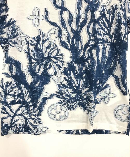 LOUIS VUITTON（ルイ ヴィトン）LOUIS VUITTON (ルイ ヴィトン) グラフィックモノグラムコットンスリーブTシャツ ホワイト×ブルー サイズ:Mの古着・服飾アイテム