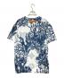 中古・古着 LOUIS VUITTON (ルイ ヴィトン) グラフィックモノグラムコットンスリーブTシャツ ホワイト×ブルー サイズ:M：52000円