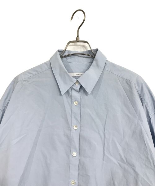 FRAMeWORK（フレームワーク）FRAMeWORK (フレームワーク) クロップドランタンスリーブシャツ スカイブルー サイズ:表記無しの古着・服飾アイテム