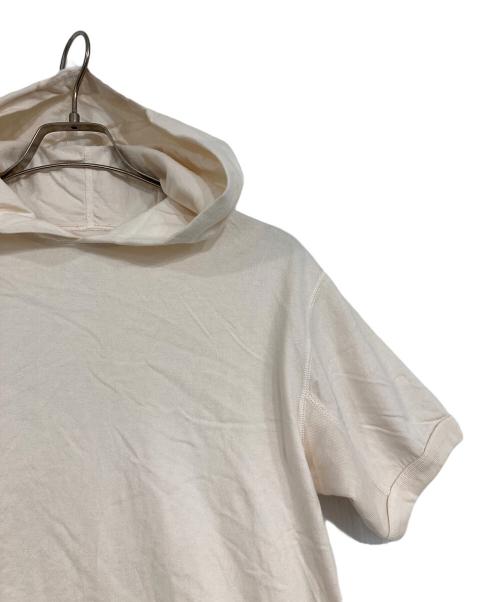 FULLCOUNT（フルカウント）FULLCOUNT (フルカウント) FLATSEAM HEAVYWEIGHT HOODIE T-SHIRT /ヘビーウエイト フード付Tシャツ ベージュ サイズ:38の古着・服飾アイテム