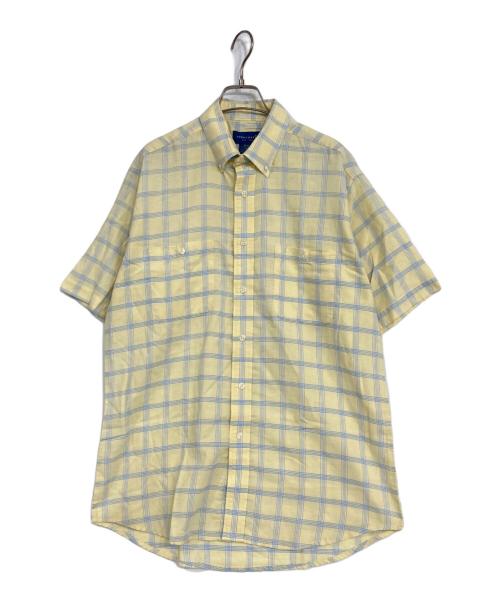 TOWN CRAFT（タウンクラフト）TOWN CRAFT (タウンクラフト) 半袖チェックシャツ イエロー サイズ:Mの古着・服飾アイテム