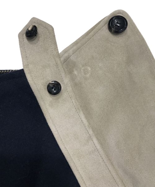 THE RERACS（ザ リラクス）THE RERACS (ザ リラクス) RERACS WAIST FLAP ASYMMETRY SKIRT ネイビー サイズ:36の古着・服飾アイテム