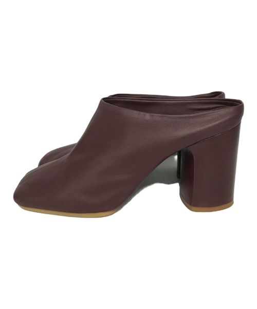 Acne studios（アクネ ストゥディオス）ACNE STUDIOS (アクネ ストゥディオス) レザーミュール バーガンディー サイズ:38の古着・服飾アイテム