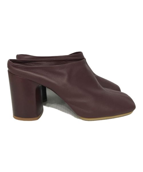 Acne studios（アクネ ストゥディオス）ACNE STUDIOS (アクネ ストゥディオス) レザーミュール バーガンディー サイズ:38の古着・服飾アイテム