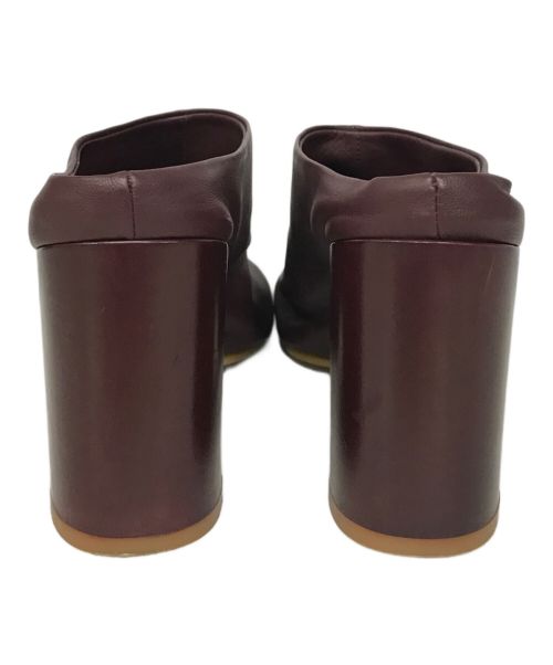 Acne studios（アクネ ストゥディオス）ACNE STUDIOS (アクネ ストゥディオス) レザーミュール バーガンディー サイズ:38の古着・服飾アイテム