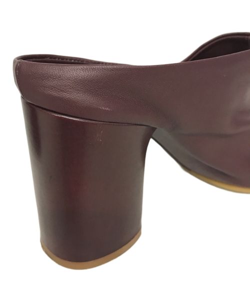 Acne studios（アクネ ストゥディオス）ACNE STUDIOS (アクネ ストゥディオス) レザーミュール バーガンディー サイズ:38の古着・服飾アイテム