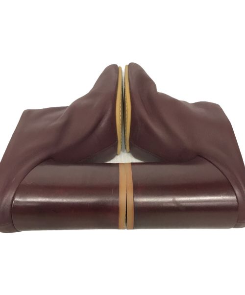 Acne studios（アクネ ストゥディオス）ACNE STUDIOS (アクネ ストゥディオス) レザーミュール バーガンディー サイズ:38の古着・服飾アイテム