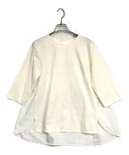 23区ニジュウサンク）の古着「コットンツイルジャージー フレア プルオーバー」｜ホワイト