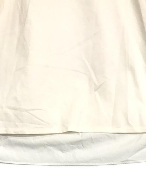 23区（ニジュウサンク）23区 (ニジュウサンク) コットンツイルジャージー フレア プルオーバー ホワイト サイズ:Mの古着・服飾アイテム