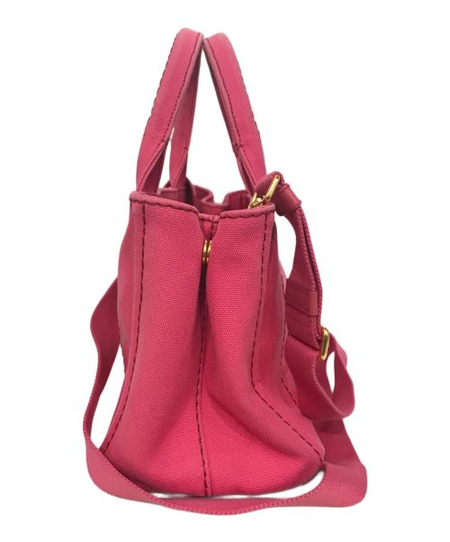 PRADA（プラダ）PRADA (プラダ) カナパ2WAYトートバッグPM ピンクの古着・服飾アイテム