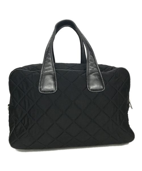 PRADA（プラダ）PRADA (プラダ) ２WAYキルティングボストンバッグ ブラックの古着・服飾アイテム