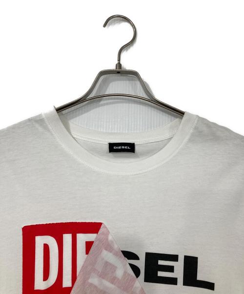 DIESEL（ディーゼル）DIESEL (ディーゼル) ロゴプリントTシャツ ホワイト サイズ:Mの古着・服飾アイテム