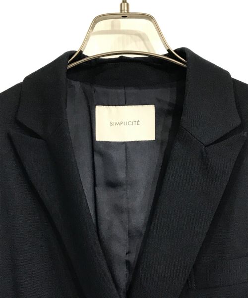 SIMPLICITE（シンプリシテ）SIMPLICITE (シンプリシテ) フレンチリネンジャケット ネイビー サイズ:FREEの古着・服飾アイテム