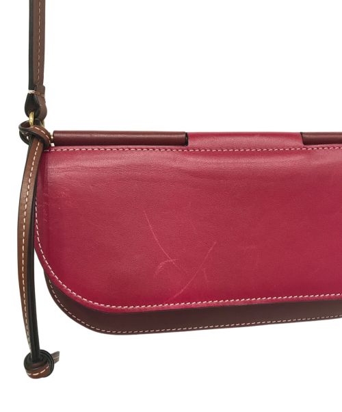 LOEWE（ロエベ）LOEWE (ロエベ) ゲートポシェット レッド×ブラウンの古着・服飾アイテム