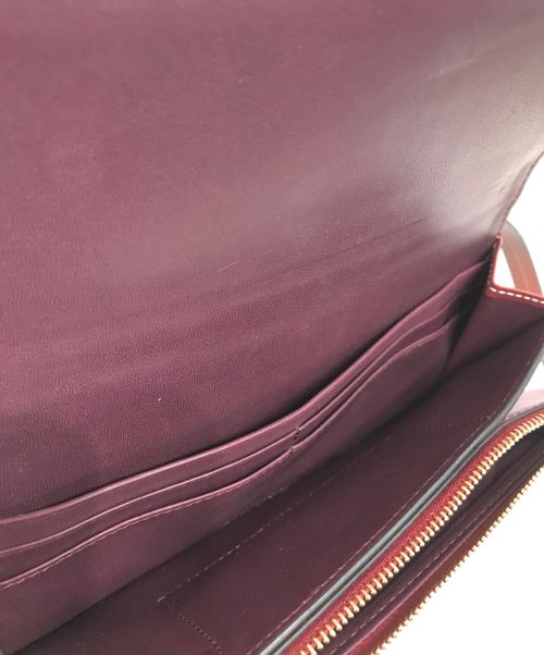 LOEWE（ロエベ）LOEWE (ロエベ) ゲートポシェット レッド×ブラウンの古着・服飾アイテム